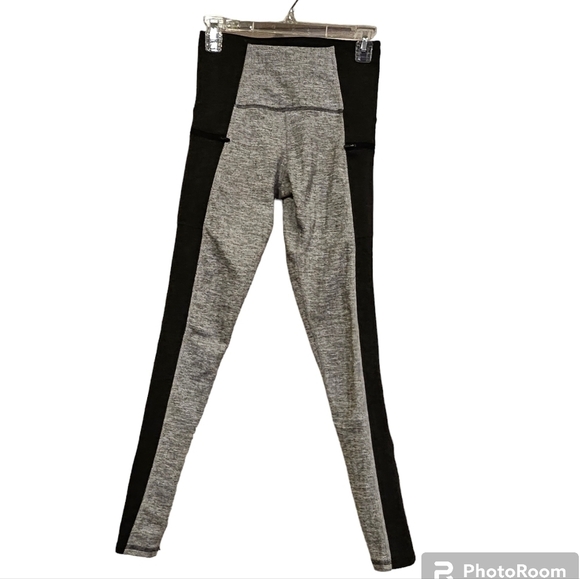 Champion Work out Leggings Grey Black Polyester Spandex Blend Size S - Picture 1 of 5